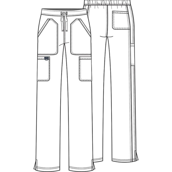 Tall - Cherokee Workwear Revolution, Drawstring Scrub Pants, Soft Stretch - Picture 5 of 11